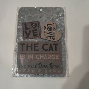 Refrigerator Magnet set - The Cat Is In Charge
